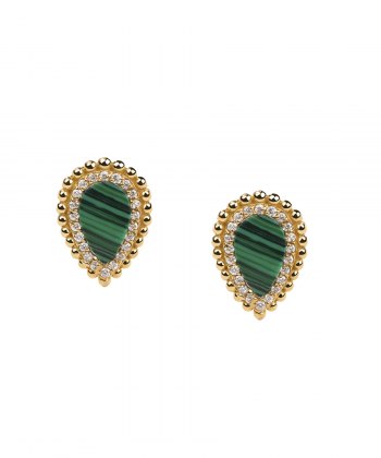 گوشواره طلا اشک سبز پرسته Parasteh کد 155225