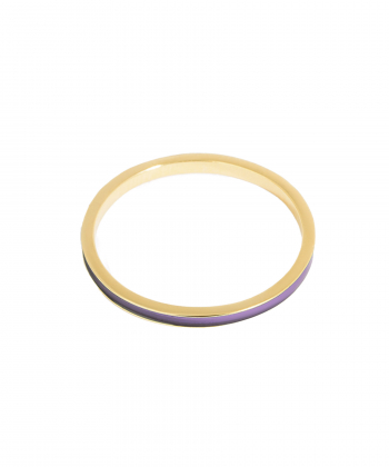 انگشتر طلا مینا کاری ژانین بنفش پرسته Parasteh کد 488973