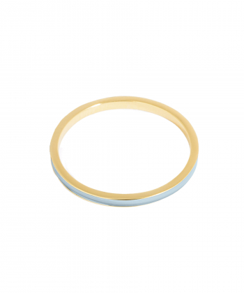 انگشتر طلا مینا کاری ژانین آبی فیروزه ای پرسته Parasteh کد 488980