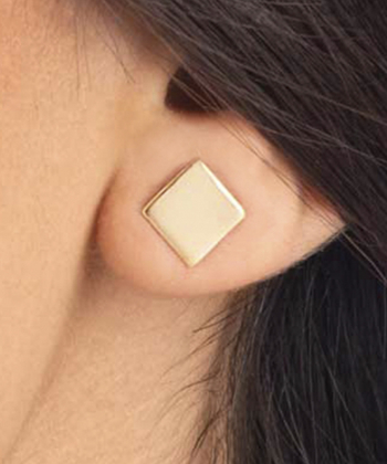 گوشواره طلا مربع بزرگ پرسته Parasteh کد 56845