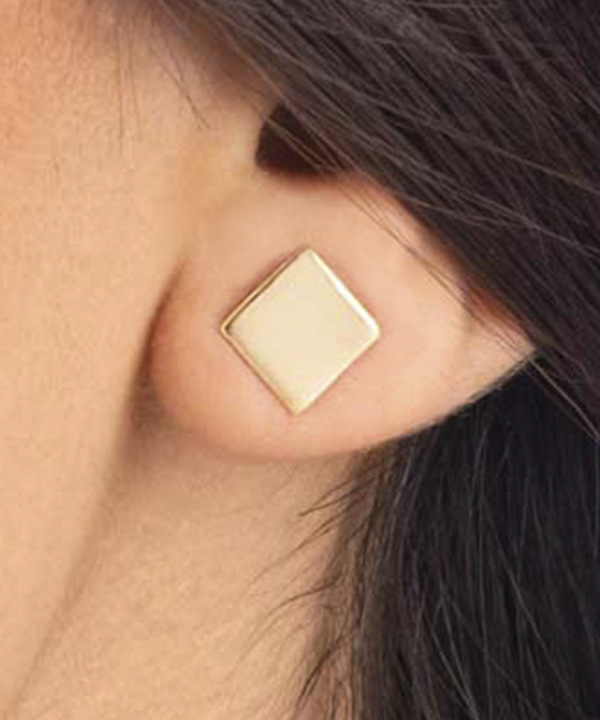 گوشواره طلا مربع بزرگ پرسته Parasteh کد 56845