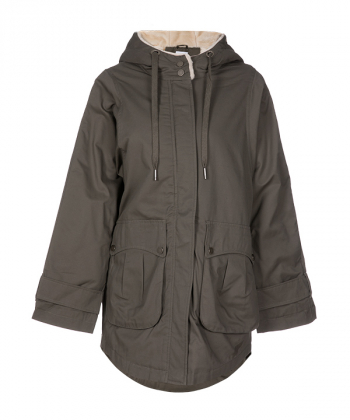 کاپشن زنانه کلاه دار جین وست Jeanswest