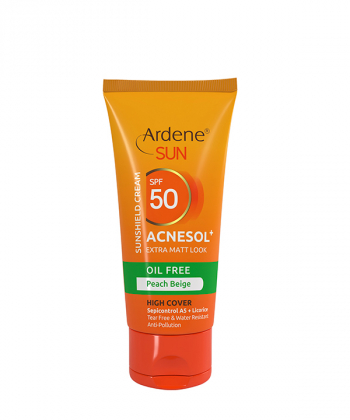 کرم ضد آفتاب فاقد چربی 50 SPF رنگ بژ هلویی آردن Ardene مدل Acnesol وزن 50 گرم