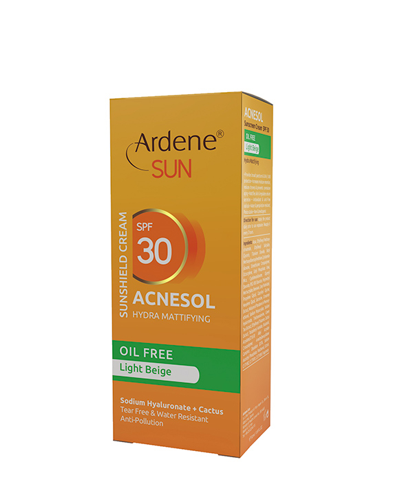 کرم ضد آفتاب فاقد چربی 50 SPF رنگ بژ روشن آردن Ardene مدل Acnesol وزن 50 گرم