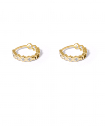 گوشواره طلا حلقه ای لونا پرسته Parasteh کد 453780