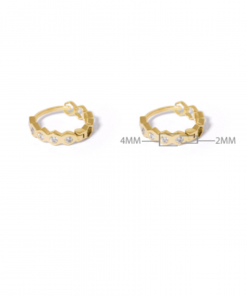 گوشواره طلا حلقه ای لونا پرسته Parasteh کد 453780