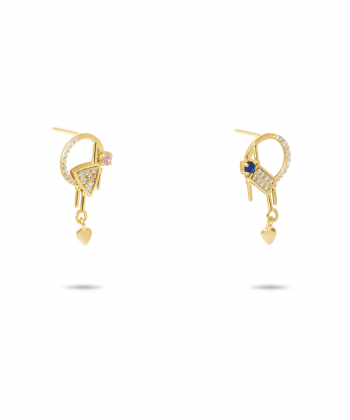 گوشواره طلا قلب سوین پرسته Parasteh کد 453976