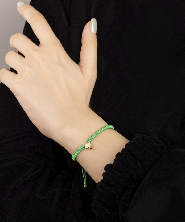 دستبند طلا بافت شبدر پرسته Parasteh کد 456550