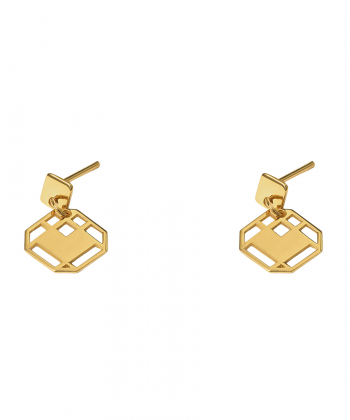 گوشواره طلا مربع پرسته Parasteh کد 479930