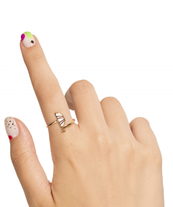 انگشتر طلا مینا کاری چتر پرسته Parasteh کد 488452