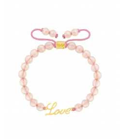 دستبند طلا سنگی ‘Love’ پرسته Parasteh کد 3180