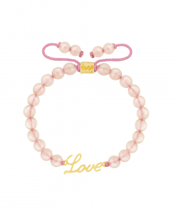 دستبند طلا سنگی ‘Love’ پرسته Parasteh کد 3180