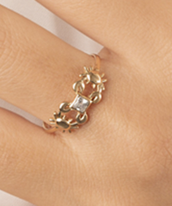 انگشتر طلا خرچنگ پرسته Parasteh کد 485263