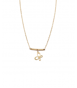گردنبند گل پروانه هماتیت گلد Hematite Gold کد132202