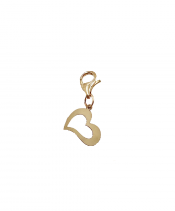 آویز قفل قلب هماتیت گلد Hematite Gold کد132184
