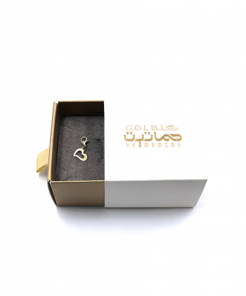 آویز قفل قلب هماتیت گلد Hematite Gold کد132184