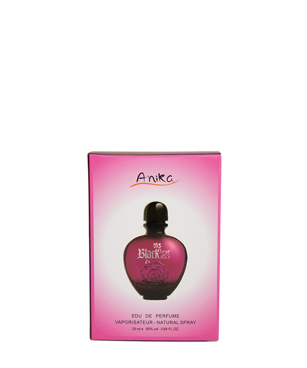 عطر جیبی زنانه آنیکا مدل Black XS حجم 25 میلی لیتر