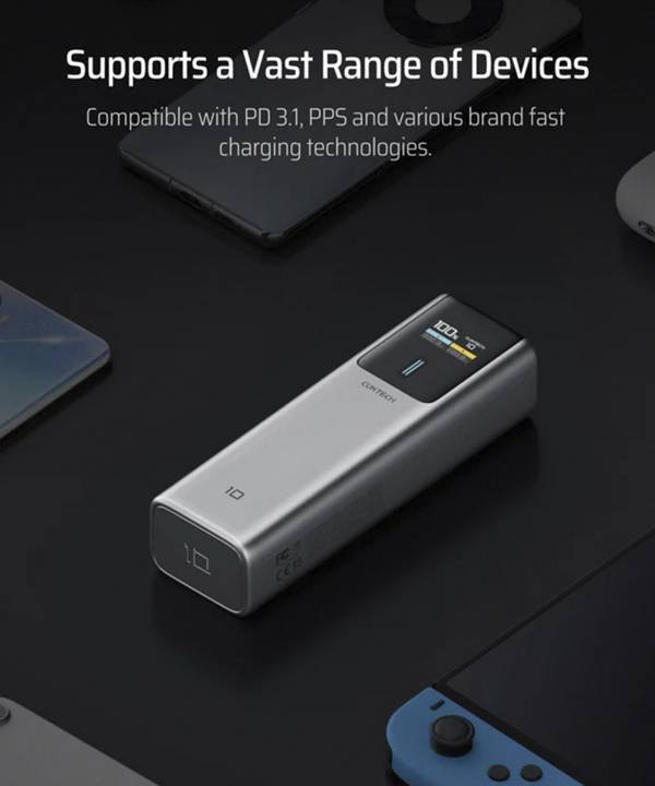 پاوربانک 150 وات 10000 میلی‌آمپر PB100P کاکتک مدل CUKTECH 10 Power Bank 10000mAh 150W MAX