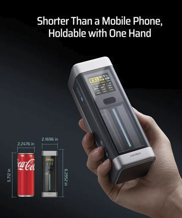 پاوربانک 210 وات 25000 میلی‌آمپر P23 کاکتک مدل CUKTECH 20 Power Bank 25000mAh 210W MAX