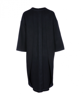 مانتو یقه گرد آستین سه ربع سرژه Serge