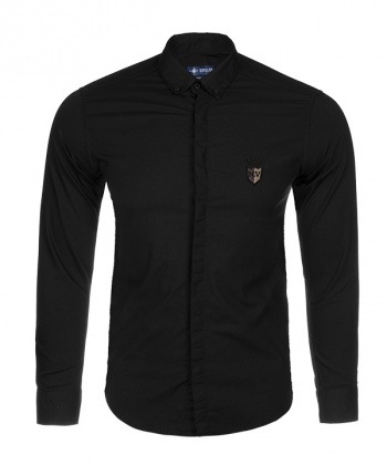 پیراهن آستین بلند مشکی مردانه ناوالس Navales