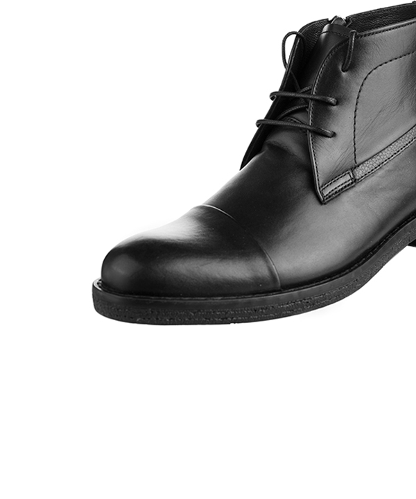 نیم بوت مردانه بنددار چرم مشهد Mashad Leather مدل J6008
