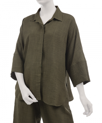 مانتو شومیزی کوتاه زنانه سه دو مدل 4SW45NW1201