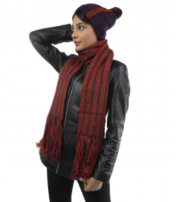ست کلاه و شال گردن زنانه تارتن Tartan کد 293000109