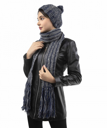 ست شال گردن و کلاه زنانه تارتن مدل AM-TART-293000109