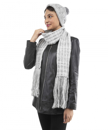 ست شال گردن و کلاه زنانه تارتن مدل AM-TART-293000109