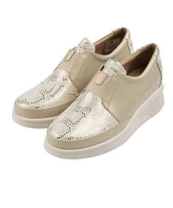 کفش روزمره چرم طبیعی زنانه صاد مدل YB0501