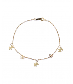 دستبند آویز پازل هماتیت گلد Hematite Gold کد132015