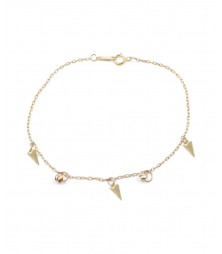 دستبند آویز مثلث هماتیت گلد Hematite Gold کد132010