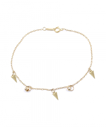 دستبند آویز مثلث هماتیت گلد Hematite Gold کد132010