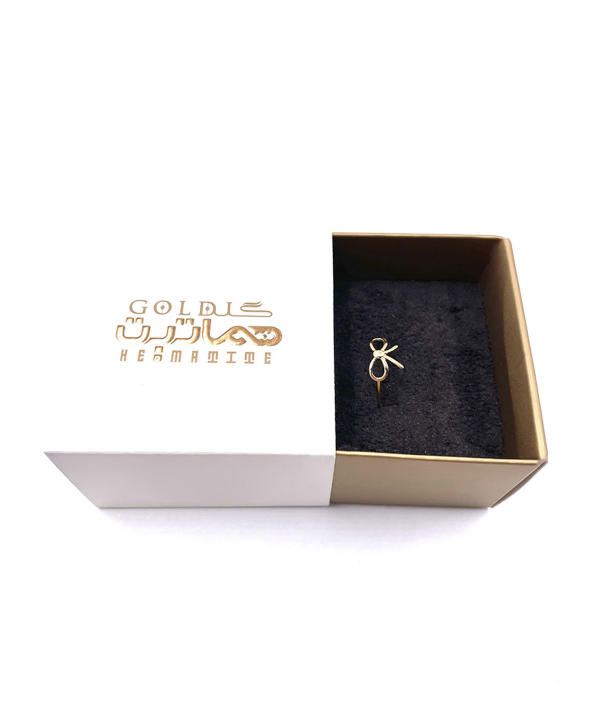 انگشتر مینیمال پاپیونی هماتیت گلد Hematite Gold کد131192