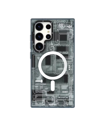 قاب گوشی سامسونگ اس 24 اولترا یانگ کیت Futuristic White Circuit Board Magsafe