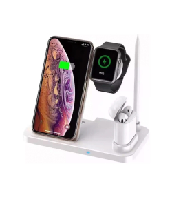 شارژر بی سیم و پایه نگهدارنده تاشو رومیزی گوشی، اپل واچ، اپل پنسیل و ایرپاد W30