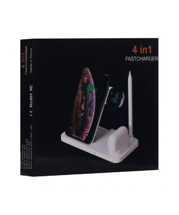 شارژر بی سیم و پایه نگهدارنده تاشو رومیزی گوشی، اپل واچ، اپل پنسیل و ایرپاد W30