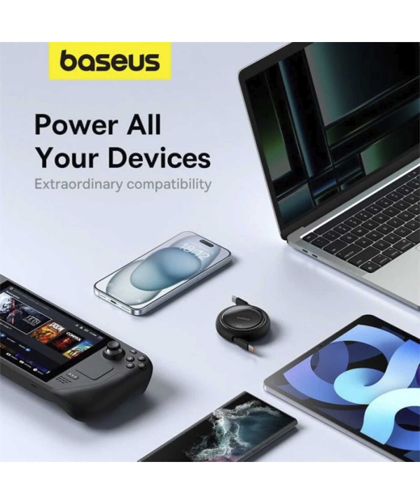 کابل USB-C باسئوس مدل Free2Draw Mini Retractable طول 1 متر