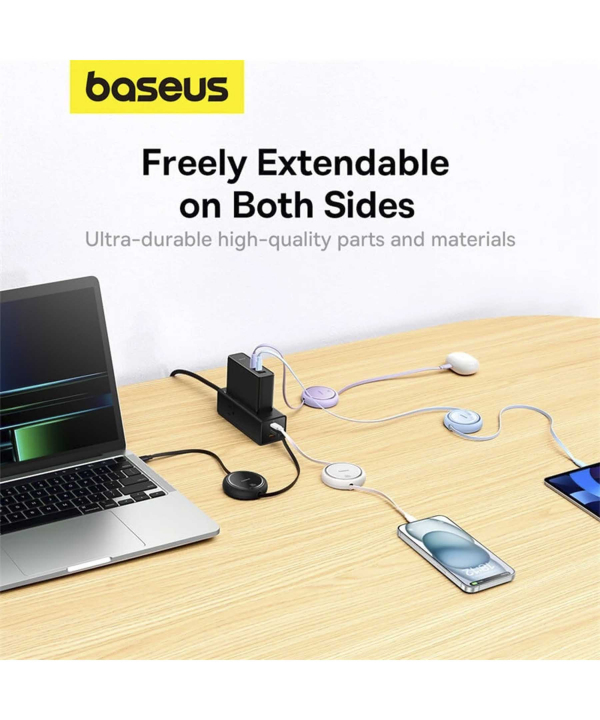 کابل USB-C باسئوس مدل Free2Draw Mini Retractable طول 1 متر