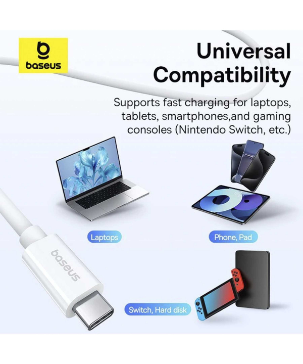 کابل USB-C باسئوس مدل Superior Series 2 PD طول 1 متر