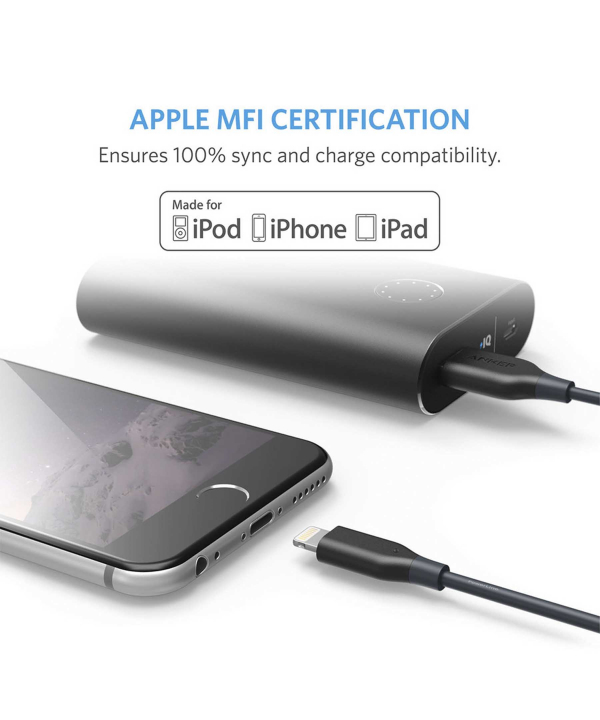 کابل تبدیل USB به لایتنینگ انکر مدل A8012 طول 0.9 متر