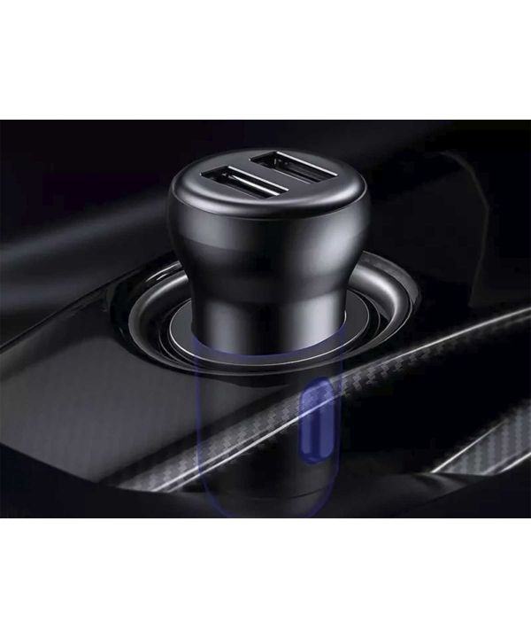 شارژر فندکی فست شارژ ماشین با قابلیت پخش موسیقی و تماس بیسوس CCMT-E01