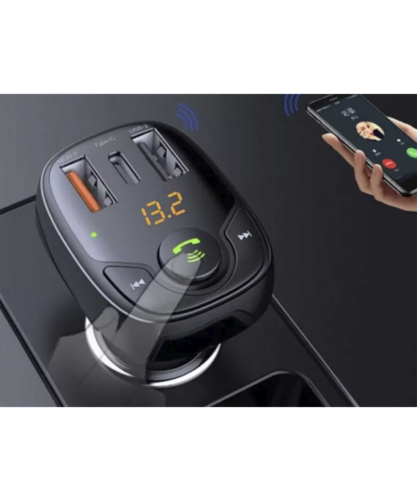 شارژر فندکی فست شارژ ماشین با قابلیت پخش موسیقی و تماس راک B301