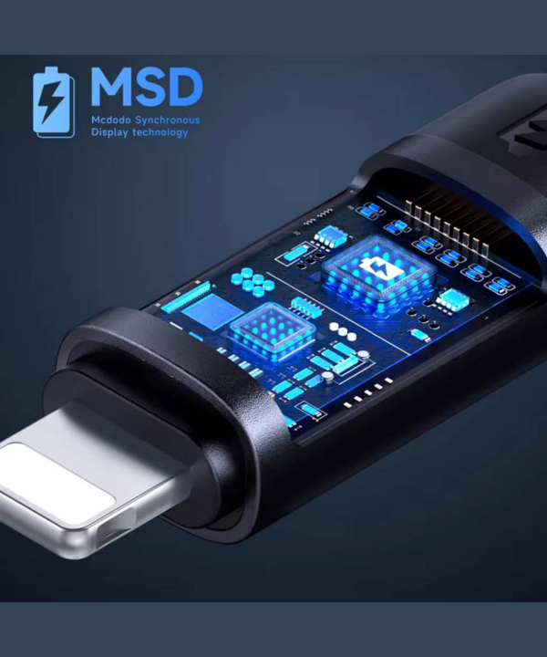 کابل فست شارژ تایپ سی به لایتنینگ 36 وات 1.2 متری مک دودو CA-521