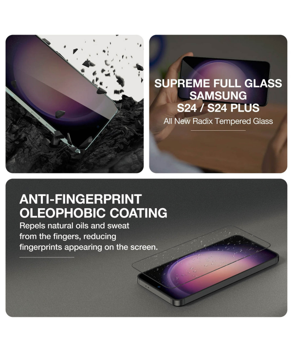گلس تمام صفحه گوشی سامسونگ اس 24 Full Glass Screen Protector