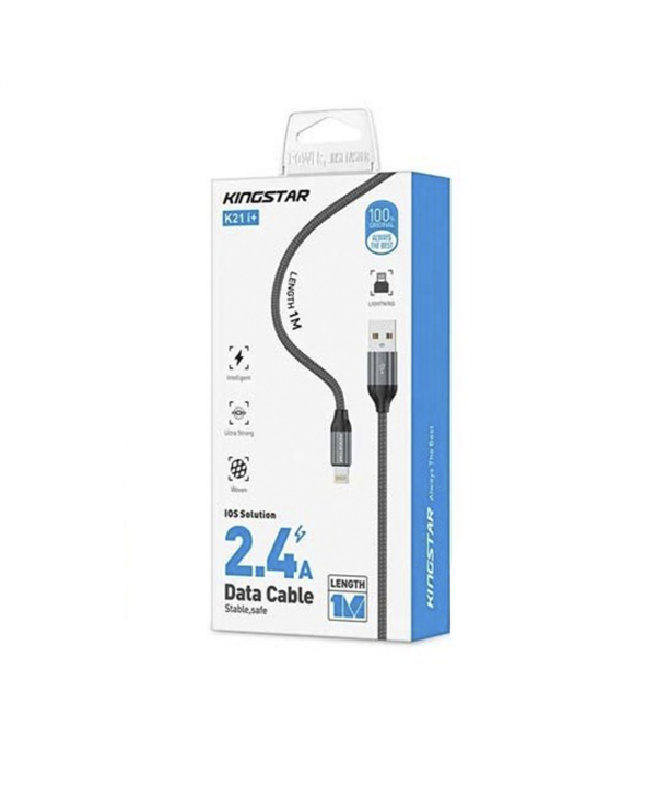 کابل تبدیل USB به لایتنینگ کینگ استار مدل +K21 i طول 1 متر