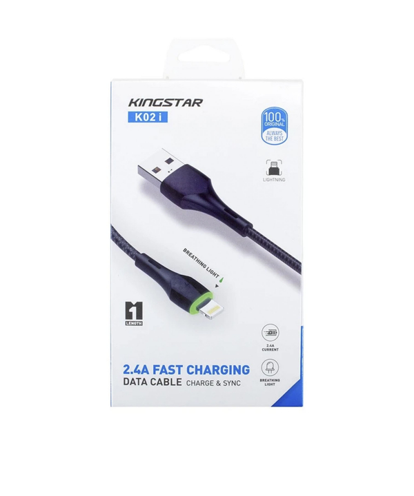 کابل تبدیل USB به لایتنینگ کینگ استار مدل K02 i طول 1 متر