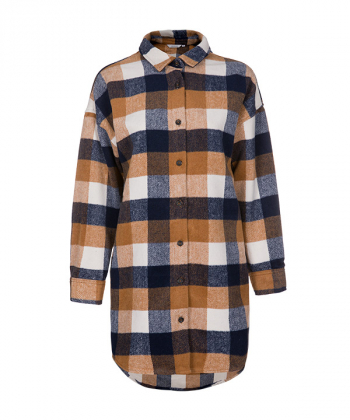 مانتو زمستانی زنانه چهارخانه جین وست Jeanswest