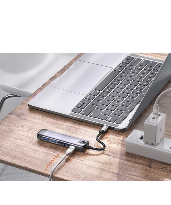 هاب شارژر تایپ سی 6 پورت مک دودو Mcdodo HU-7740 6 in 1 USB-C HUB
